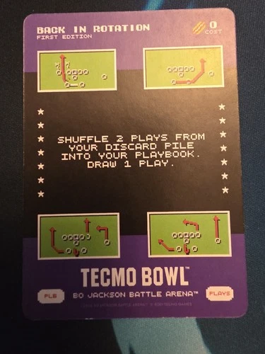 Bo Jackson Battle Arena Tecmo Bowl Play 2 PL6 Back In Rotation SSP