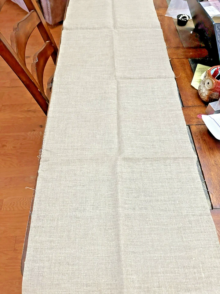 20 count MOCHA BROWN linen  54.5  X 17.5 " cross stitch fabric - Image 2 of 4