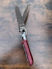 Vintage Garden Grass Hedge Shears Red Handles