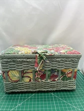 Deceptive Sewing Box, With Several Cross Stich Projects