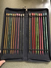 Knitter's Pride Wood Single Point Needle Set with Case US 2.5-11 Read Desc.