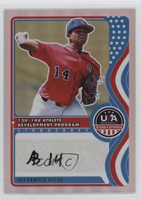 2025 Panini Stars and Stripes Holo Alexander Bello #NTS-AB Auto 16wc