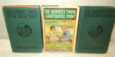 3 Bobbsey Twins Books, Laura Hope. Mystery Mansion, Lighthouse Point, Great West