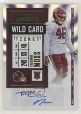 2020 Panini Contenders Rookie Variation Wild Card Ticket Thaddeus Moss Auto u6m