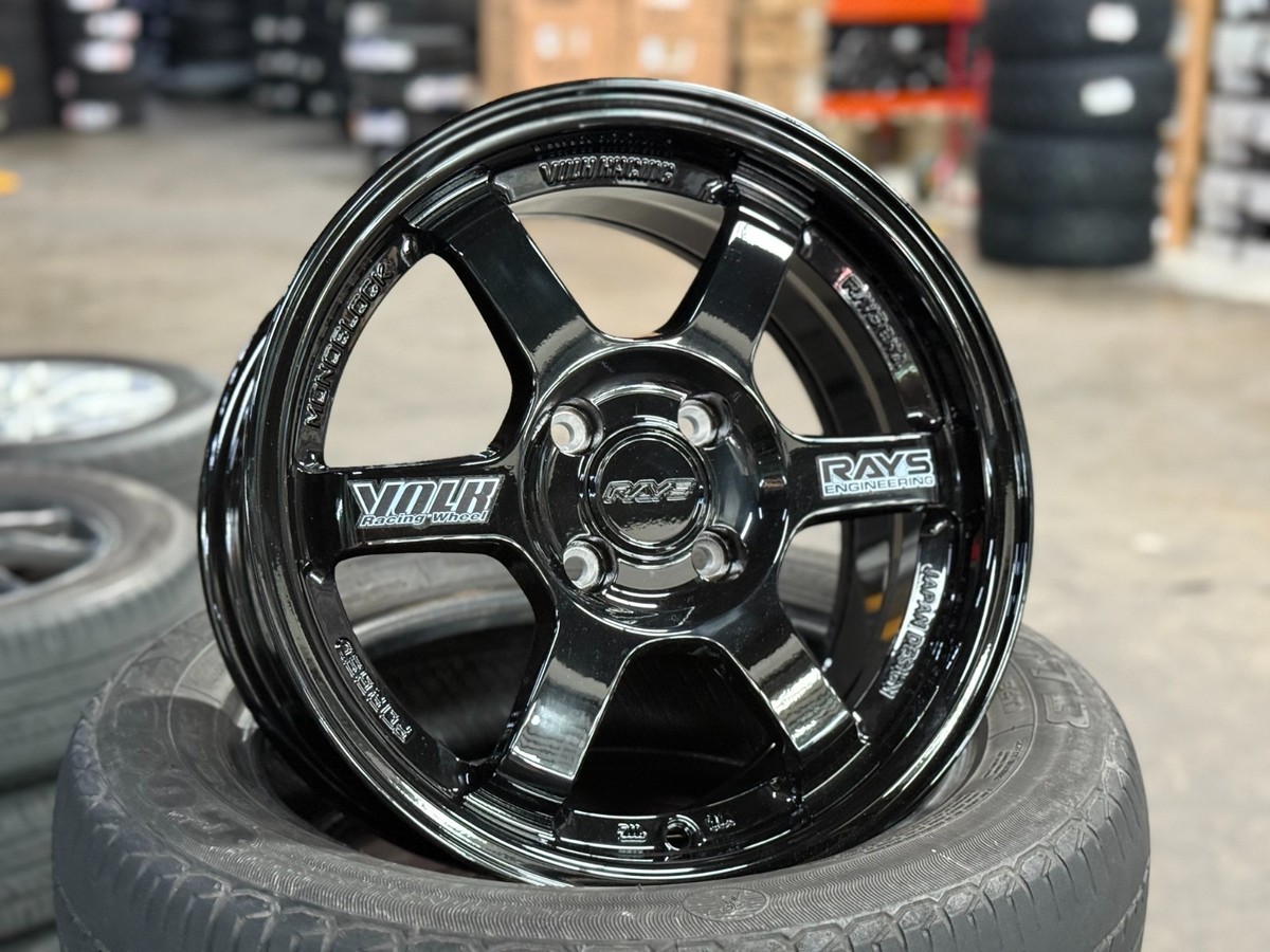 NEW! 4x100 (4 Wheels) 15x7 ET35 AOW TE37 OG BLACK Fit HONDA TOYOTA