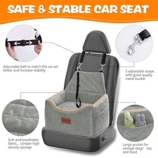 NEW Washable Dog Car Seat for Small / Medium Dogs with Memory Foam Booster Seat
