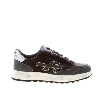 PREMIATA men shoes Nous 7723 sneaker nubuck leather fabric black and mud