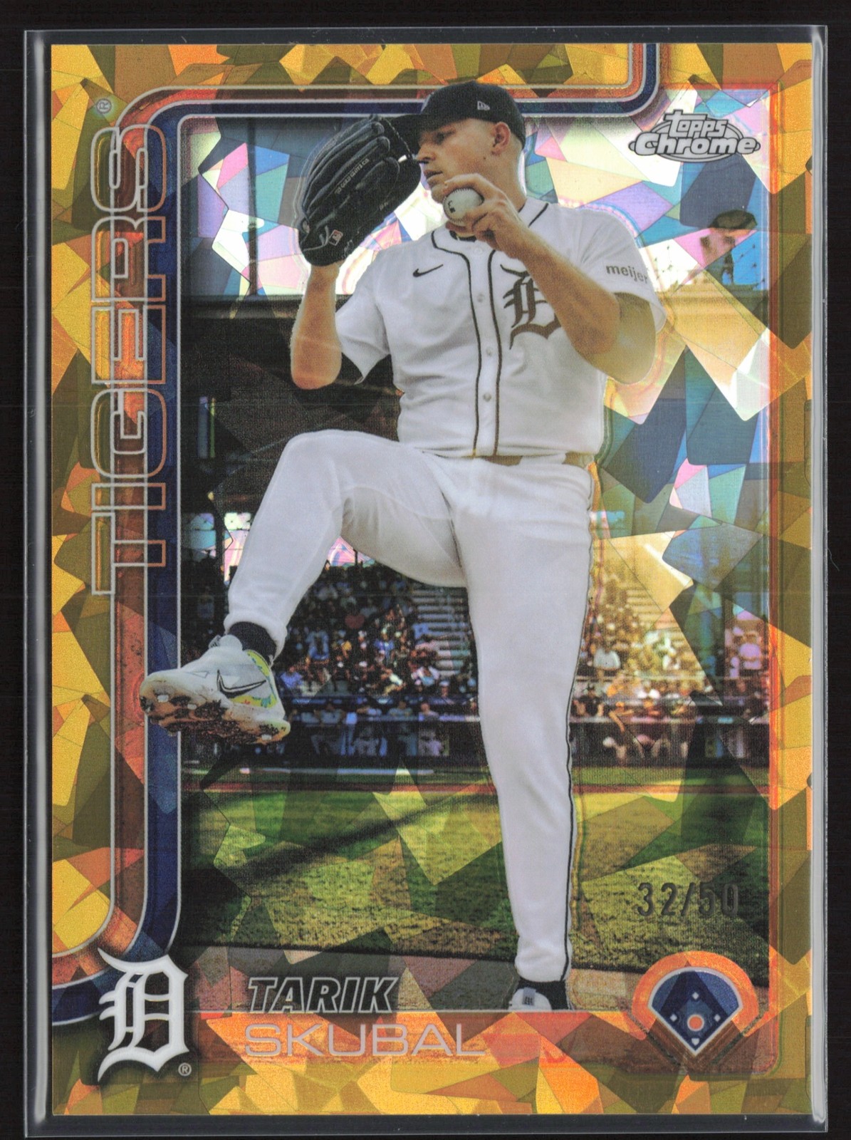 2025 TOPPS CHROME SAPPHIRE TARIK SKUBAL IMAGE VARIATION GOLD REFRACTOR #D 32/50