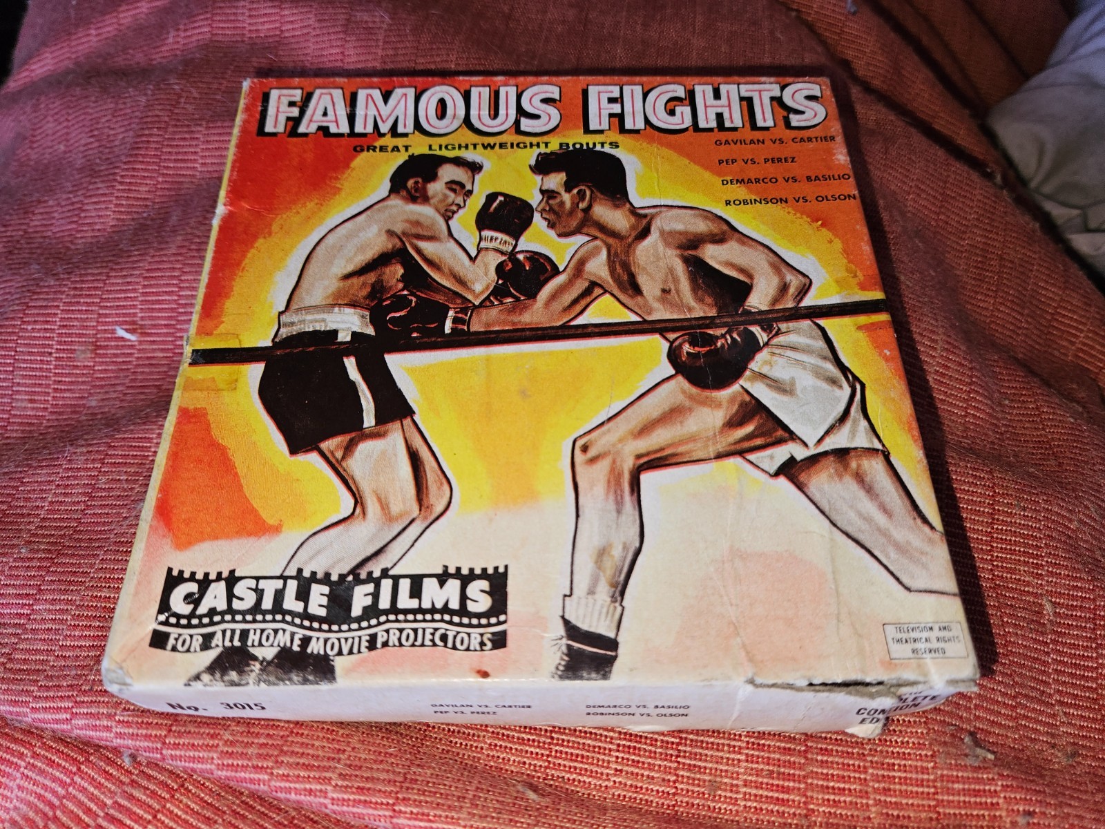 VINTAGE BOXING 8mm FAMOUS FIGHTS GREAT LIGHTWEIGHT BOUTS -CASTLE FILMS # 3015