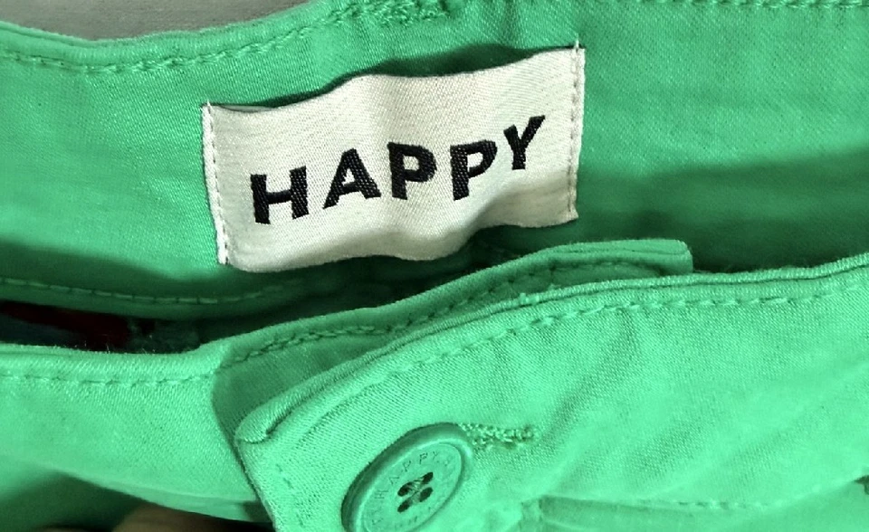 HAPPY Pantalon chino Joy vert green femme cigarette slim stretch - Photo 4/4