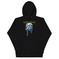 Iron Maiden Skull Chain Mens Officially Licensed Hoodie Black