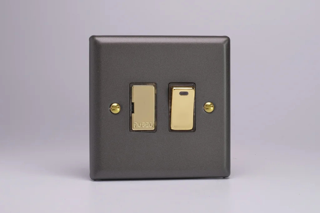 Fused Spur Slate Switched + Neon Vogue Brass Insert Varilight XY6NV.SL