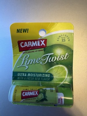 CARMEX Lime Twist SPF 15 Ultra Moisturizing Lip Balm New In Sealed Package NIP!