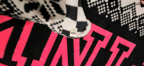 Victoria's Secret Pink Lot w/ Fleece Throw, 2-Plush Dogs, Handbag Neon PINK Logo - Picture 2 of 12