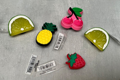 Crocs Jibbitz Uniquely You 5 Shoe Charms Summer Fruit Salad Limes Cherries +