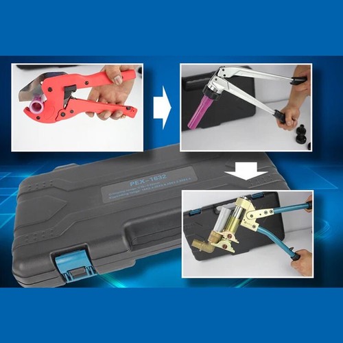 PEX-1632 Utensili di bloccaggio tubi Utensili di crimpatura per sistema Rehau per acqua/flex e - Foto 3 di 13