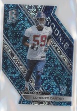 2018 Panini Spectra Rookies Neon Blue Prizm Die-Cut 32/35 Lorenzo Carter fm0