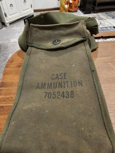 Vintage WW2 Military Ammunition Bag Crossbody Army Bag (Top)