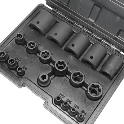 External Torx Plus Socket Set 6 Point EP EP4, EP5, EP6, EP7, EP8, 19PC 