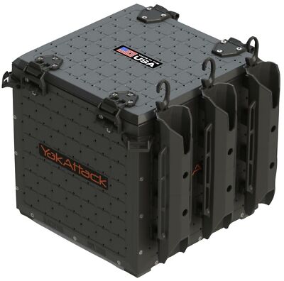 Yak Attack BlackPro Kayak Crate 13''x13'' Black Lid & 3 Hooks - BLP-PRO-13X13