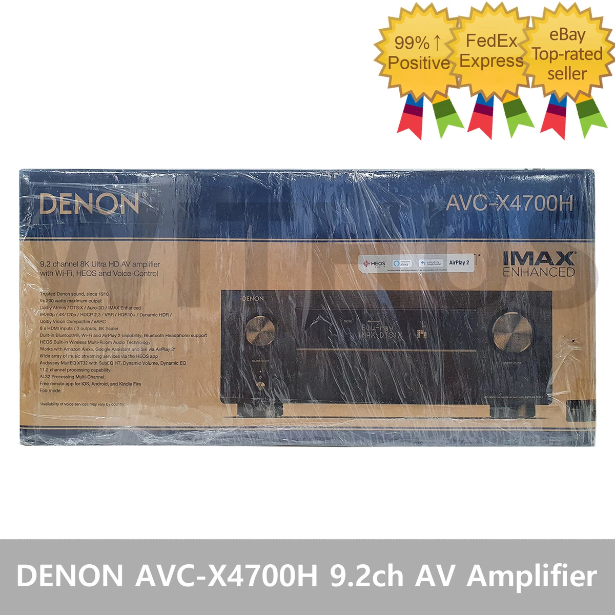 DENON AVC-X4700H 9.2ch 8K AV Amplifier with 3D Audio HEOS Built-in Voice  Control | eBay