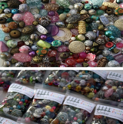 1 x Large Pack of Randomly Mixed Acrylic Jewellery Making Beads - 100g - Picture 2 of 5