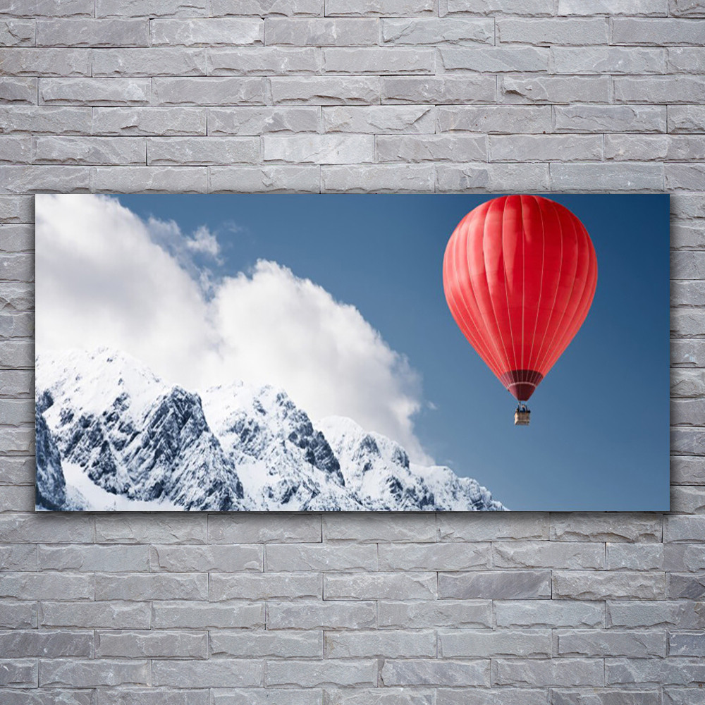 Tableau sur verre acrylique paysage de neige pour decoration salon cocooning