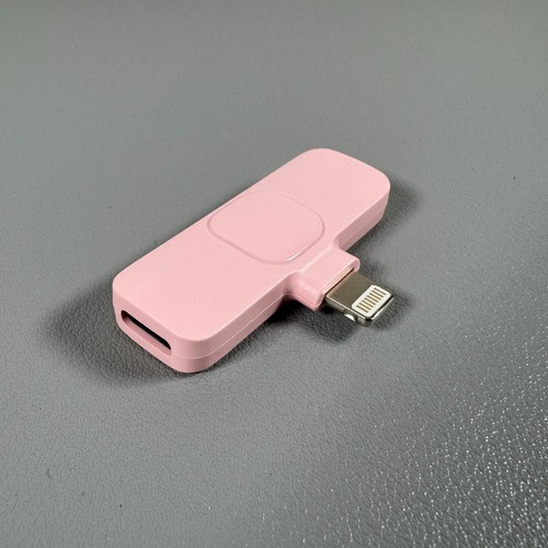 Wireless Lavalier Dual Microphones for iPhone/iPad | PINK Clip-On Lapel Mic - Picture 8 of 12