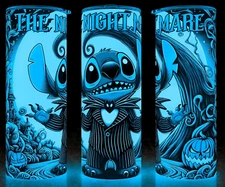 Glow in the Dark Stitch Nightmare Before Christmas Skellington Cup Mug Tumbler