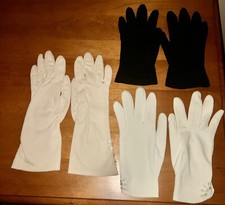 Vintage Van Raalte Gloves, 3 Pair of Dressy Gloves, Ivory, Beige  Black