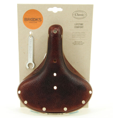 Brooks B67S Women's Bicycle Saddle Chrome Springs Brown Leather - Picture 1 of 5
