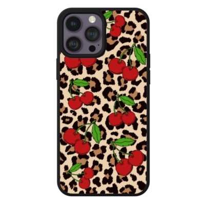 Leopard and Cherry Phone Case for iphone Durable shockproof protective