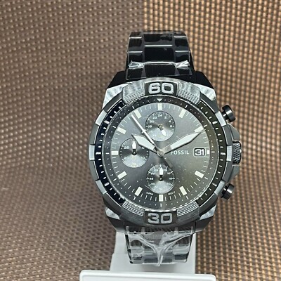 Fossil FS5853 Bronson Chronograph Black Stainless Steel Analog