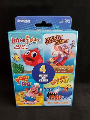 Pressman Boardgame Classic Card Games 4-In-1 Set New