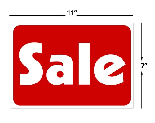 Sale Retail Business Shopping Message Sign - Durable Waterproof Plastic 11”x 7” - Picture 2 of 6