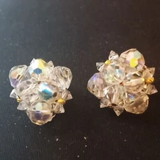 Vintage Beaded clip on earrings