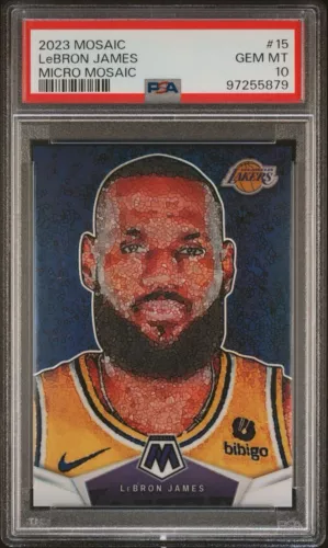 2023-24 Panini Mosaic LeBron James #15 Micro Mosaic Case Hit SSP PSA 10 🔥 