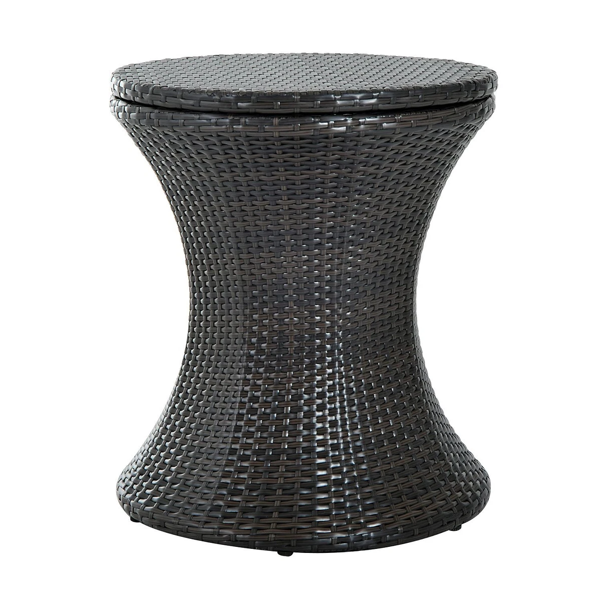 Brown rattan ice bucket cheap table