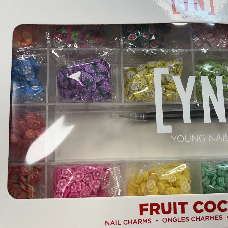 YOUNG NAILS Fruit Cocktail 4000+ Charms With Tweezer Kit—New In Box— - Image 2 of 4
