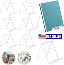 6Pcs Large Acrylic Book Stand Clear Acrylic Display Easel Holder for Displayin