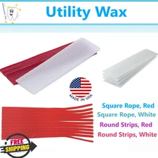 Utility Wax Dental – 3/16" D x 11" L, Round, Square, Red, White, 44/75 Rods/Bx