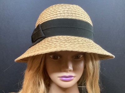 Vince Camuto Black Hat with Tan Accent Vince Camuto Womens Brown Chic Casual Wool Hat Black Trim  main image 4
