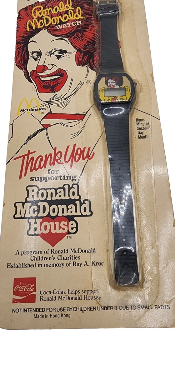McDonald's 時計 1984 McDonald's Kid's Watch Black Digital Buckle Band | eBay