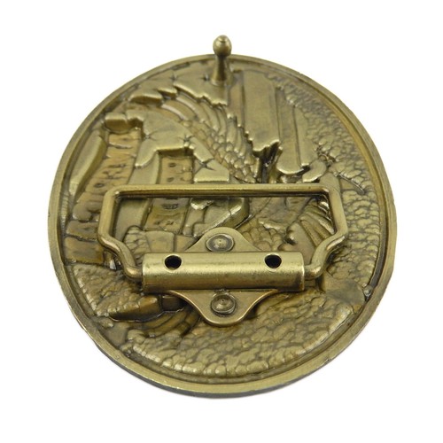 American Pride Flag Eagle Belt Buckle Enamel Color Antique Bronze Fits 1.5" Belt - Picture 6 of 7