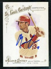Matt Carpenter 2014 Topps Allen Ginter Mlb Hologram Cert Autograph Signed