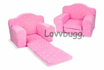 Pink Chair Foldout Bed for American Girl 18