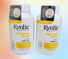 Lot of 2 (200 +200 caps) Kyolic Aged Garlic Extract Cholesterol Formula 104 