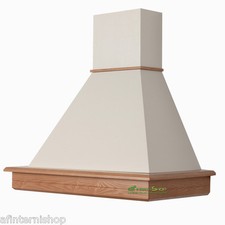 Cappa cucina rustica 90 frassino naturale e panna motore inox stock CL90-FNPM52