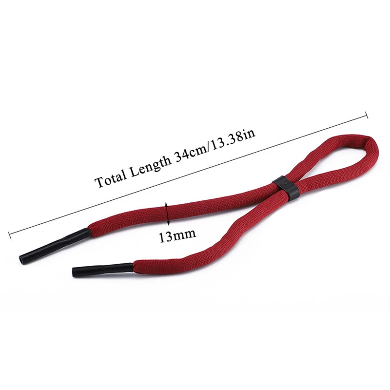 Soporte para gafas deportivas de cadena flotante lisa 2 piezas cordón antideslizante correa para el cuello ∂ Foto 3 de 4