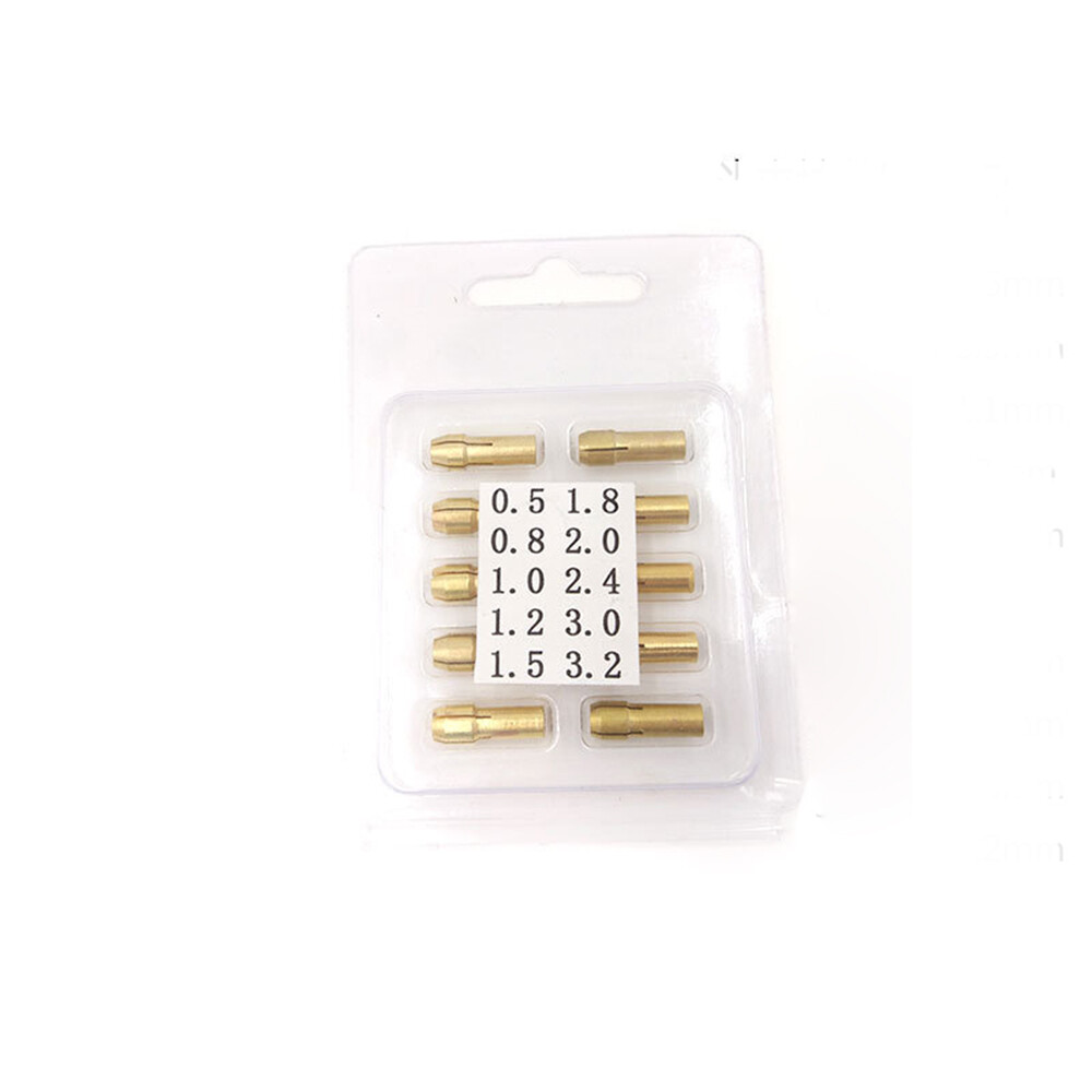 5mm 7pcs Small 0.5mm - 3mm Brass Collet Electrc Drll Bt Chuck Set